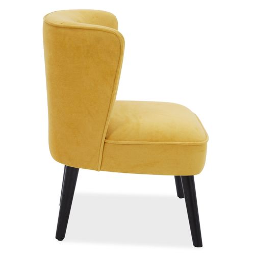 Fauteuil HARRY III tissu velours jaune