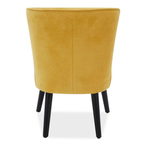 Fauteuil HARRY III tissu velours jaune