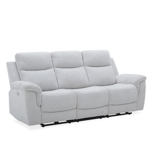 Canapé 3 places 2 relax éléctrique CEZAR tissu gris