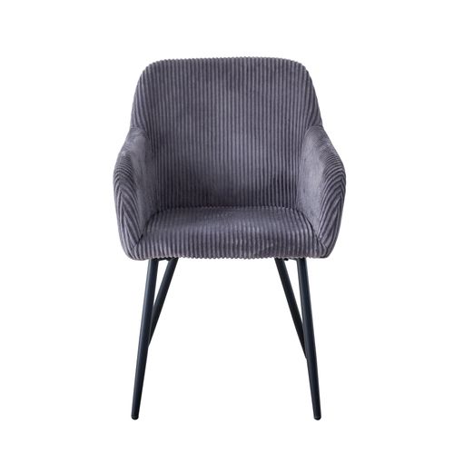 Fauteuil velours HONORE Gris