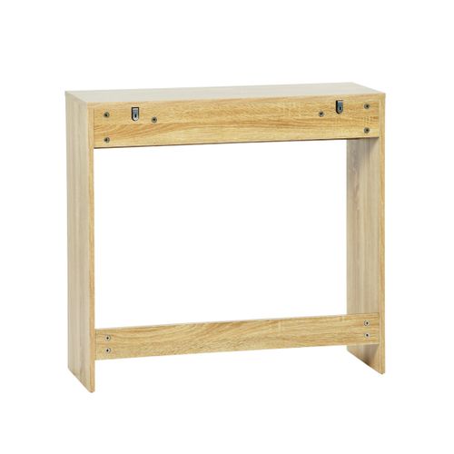 Console CATHY Imitation chêne et blanc