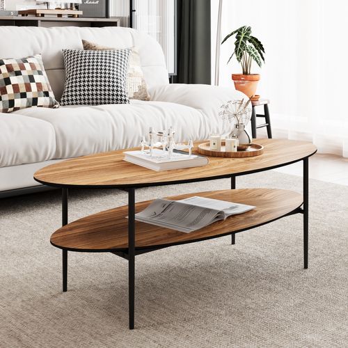 Table basse LUNERA Imitation noyer