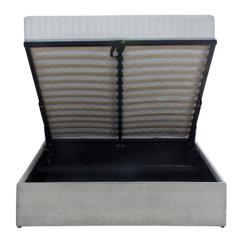 Pack sommier coffre + matelas 140x190 cm ép. 20 cm PABLO tissu beige