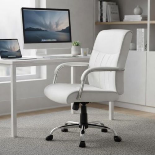 Fauteuil de bureau ADELE polyuréthane blanc