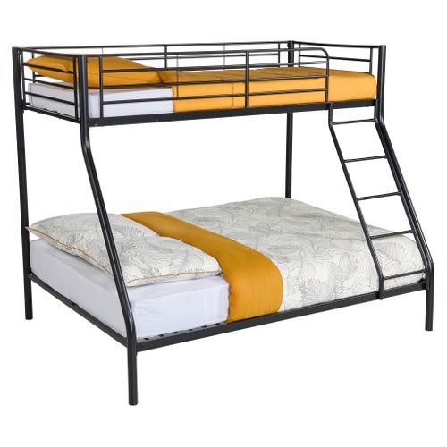Lit superposé 140/90x190 cm URBAN 3 métal noir