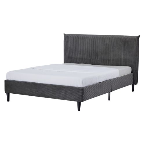 Lit 140x190 cm Brio Velours gris