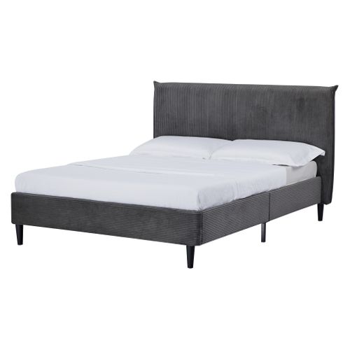 Lit 140x190 cm Brio Velours gris