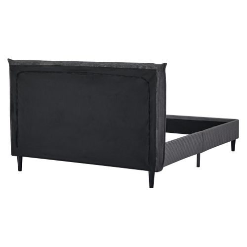 Lit 140x190 cm Brio Velours gris