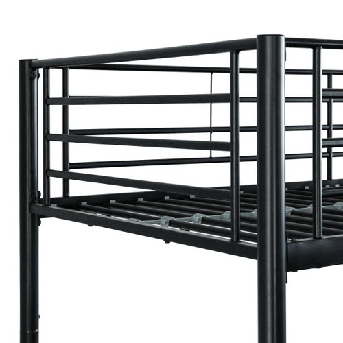 Lit superposé triple 3x90x190 cm URBAN 3 métal noir