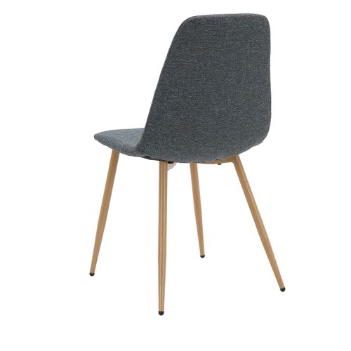 Lot de 4 chaises AUDE tissu bleu gris