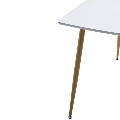 Ensemble table + 4 chaises NOKA blanc et noir