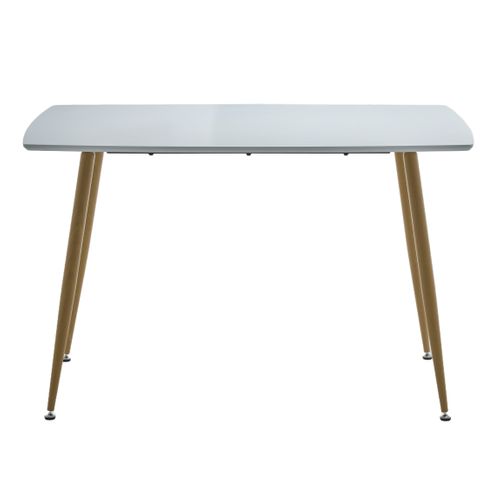 Ensemble table + 4 chaises NOKA blanc et noir