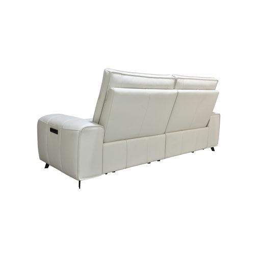 Canapé relax 3 places VERONA cuir et croûte de cuir givre