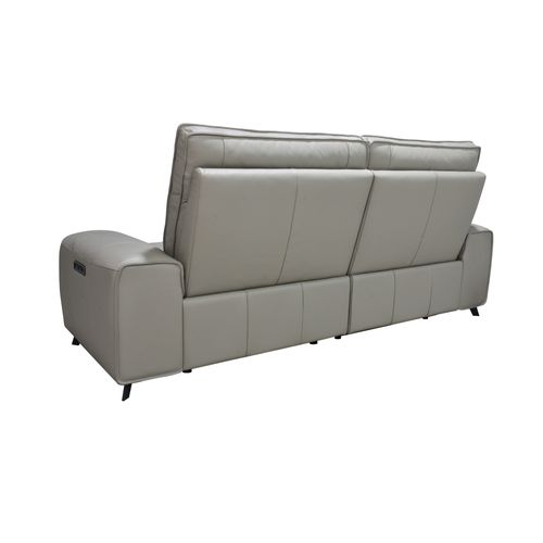 Canapé relax 3 places VERONA cuir et croûte de cuir taupe