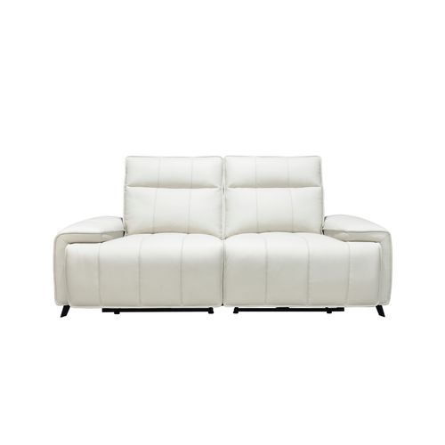 Canapé relax 2 places VERONA cuir et croûte de cuir givre