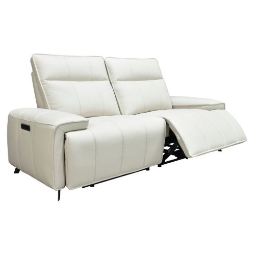 Canapé relax 2 places VERONA cuir et croûte de cuir givre