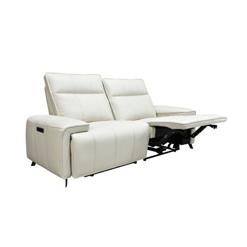 Canapé relax 2 places VERONA cuir et croûte de cuir givre