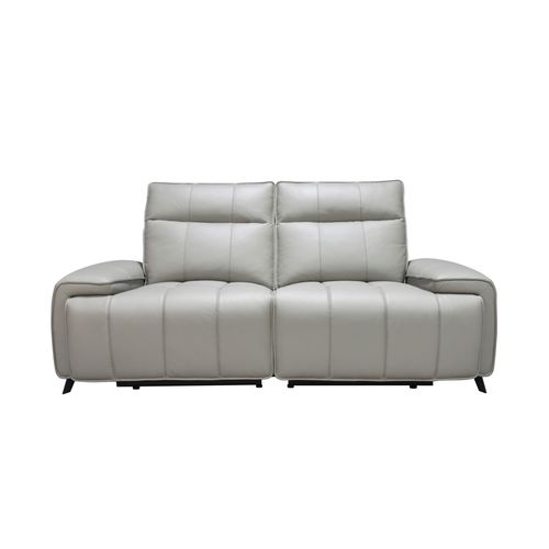 Canapé relax 2 places VERONA cuir et croûte de cuir taupe