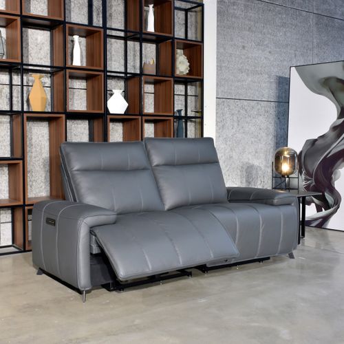 Canapé relax 2 places VERONA cuir et croûte de cuir gr fc