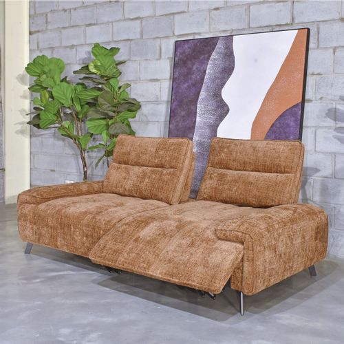 Canapé relax 3 places ALTO tissu terra cotta