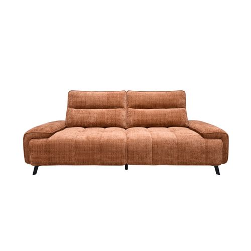 Canapé relax 3 places ALTO tissu terra cotta