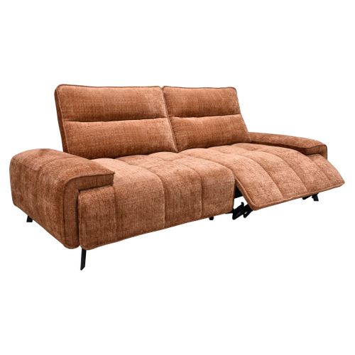 Canapé relax 3 places ALTO tissu terra cotta