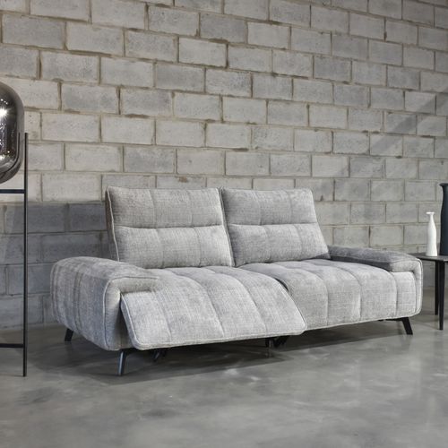 Canapé relax 2 places ALTO tissu gris