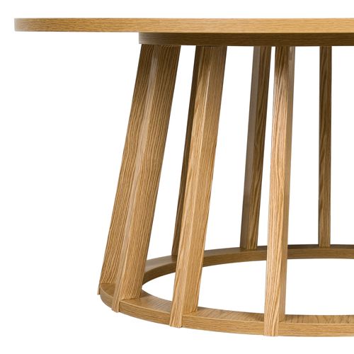 Table basse Ø 80 cm ZENIA Imitation chêne