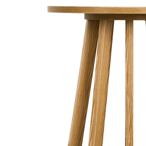 Bout de canapé Ø 40 cm ZENIA Imitation chêne