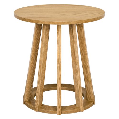 Bout de canapé Ø 40 cm ZENIA Imitation chêne