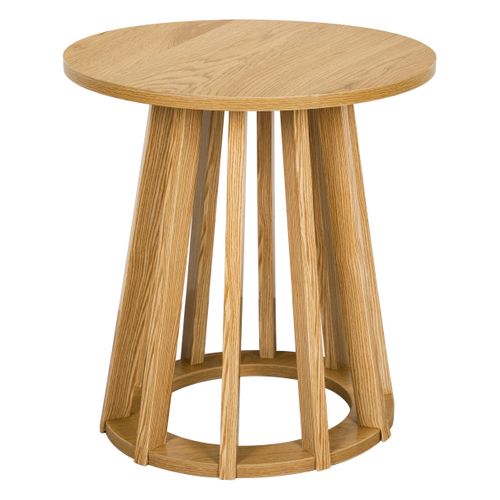 Bout de canapé Ø 40 cm ZENIA Imitation chêne