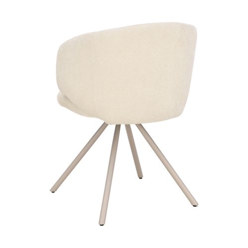 Lot de 2 chaises pivotantes ADELE tissu beige