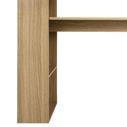 Bureau avec bibliothèque PALERME imitation chêne