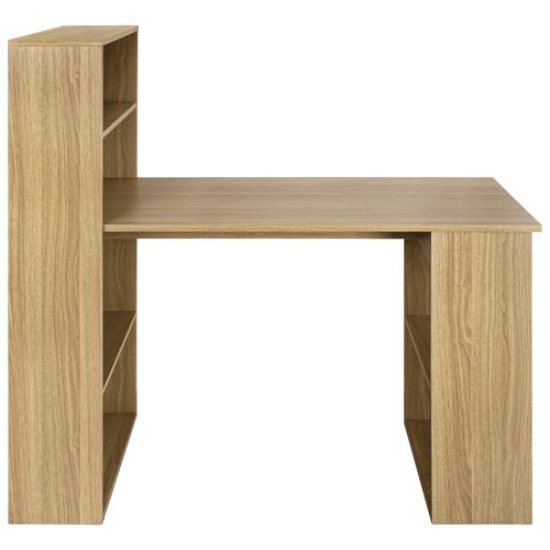 Bureau avec bibliothèque PALERME imitation chêne