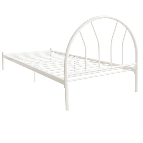 Lit avec sommier 90x190 cm SUNSHINE métal blanc