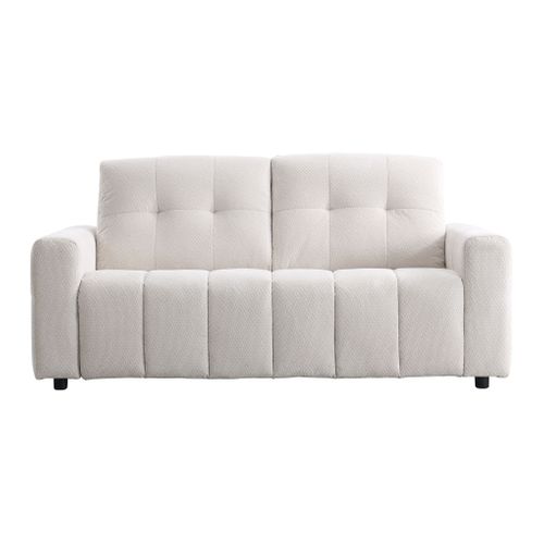 Canapé convertible express 3 places SOFTY tissu beige matelas 12 cm