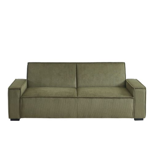 Banquette-lit 3 places JILL tissu vert