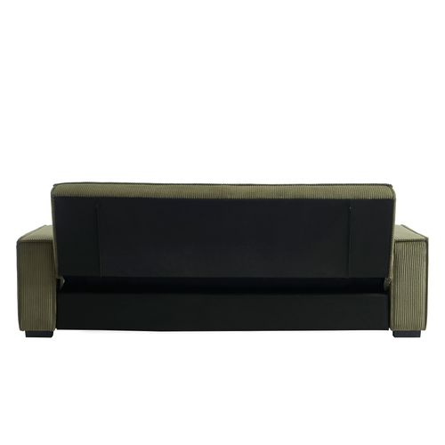 Banquette-lit 3 places JILL tissu vert