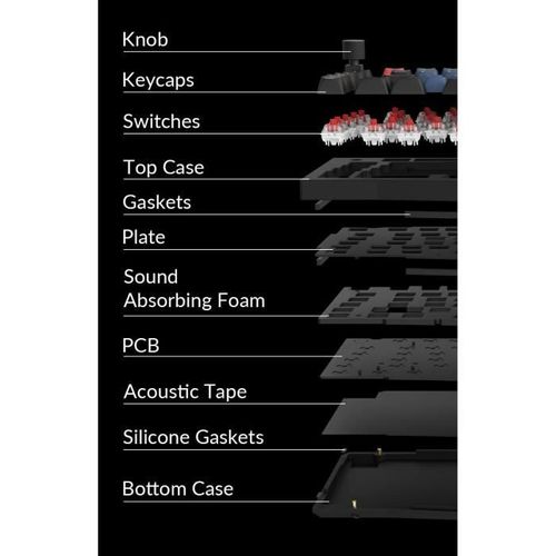 Clavier Mécanique Gamer - Switch Mécanique Red - Q10 - Ansi - Rétroéclairage Rgb