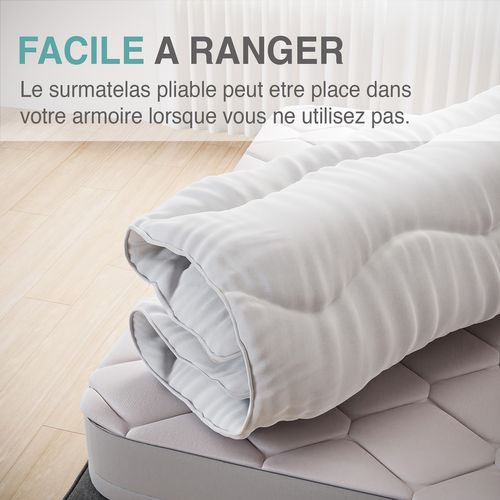 Surmatelas Nuage 120 X 195 Cm En Microfibre