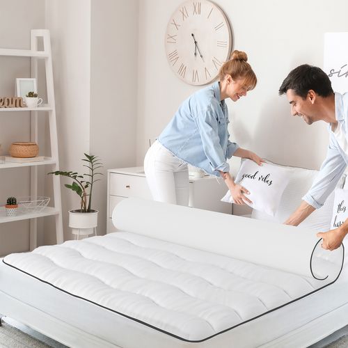 Surmatelas Nuage 150 X 200 Cm En Microfibre