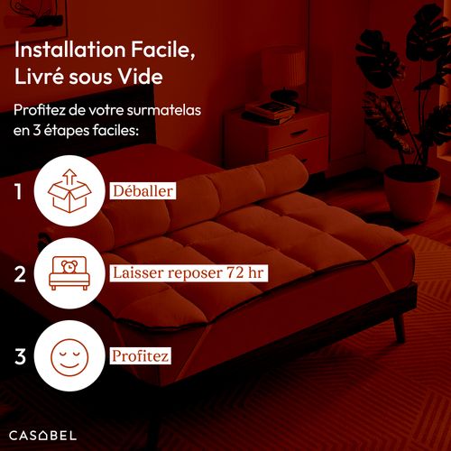 Surmatelas Moelleux 160 X 200 Cm En Microfibre Respirante Avec Liseré Gris - Moelleux - 2 Places