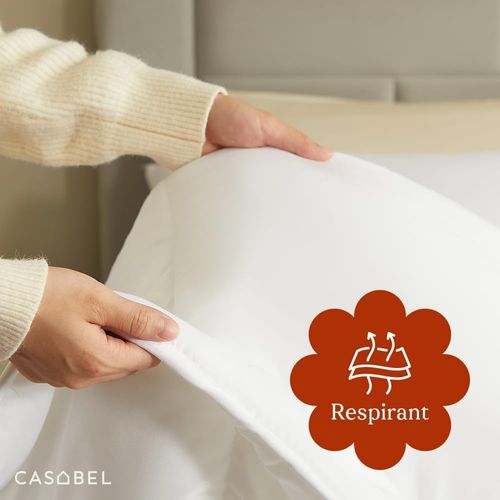 Couette 220x240 cm, 450 gsm Polyester 4 Saisons - Respirante, Thermorégulatrice, Lavable