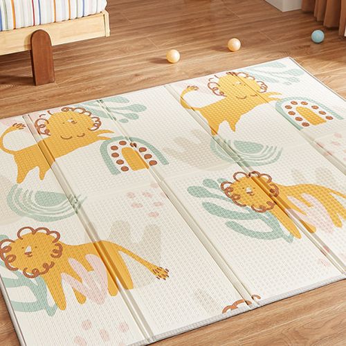 Tapis D'éveil Bébé Évolutif 175x150cm, Tapis Bébé Pliable Motifs Lion