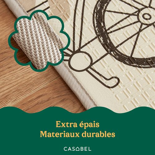 Tapis D'éveil Bébé Évolutif 175x150cm, Tapis Bébé Pliable Motifs Lion