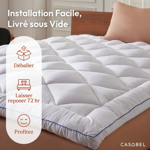 Surmatelas Douceur 90 X 190 Cm En Microfibre