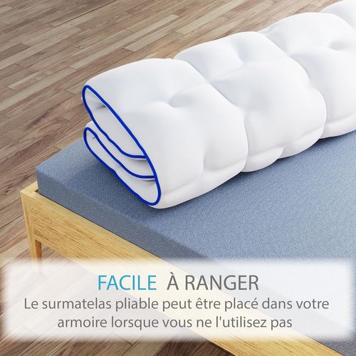 Surmatelas Diamant 140 X 200 Cm En Microfibre
