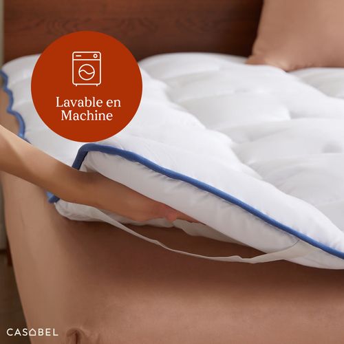 Surmatelas Enveloppant 150 X 200 Cm En Microfibre