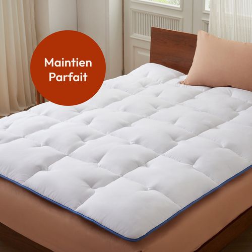 Surmatelas Enveloppant 150 X 200 Cm En Microfibre
