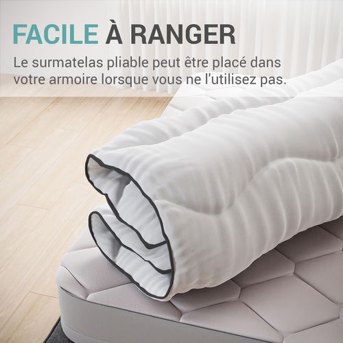 Surmatelas Nuage 80x200 Cm En Microfibre - Confort Optimal - Moelleux, Respirant
